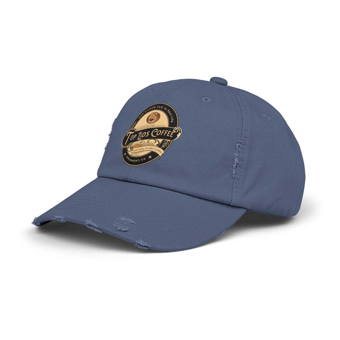 Unisex Distressed Cap - Oval Logo