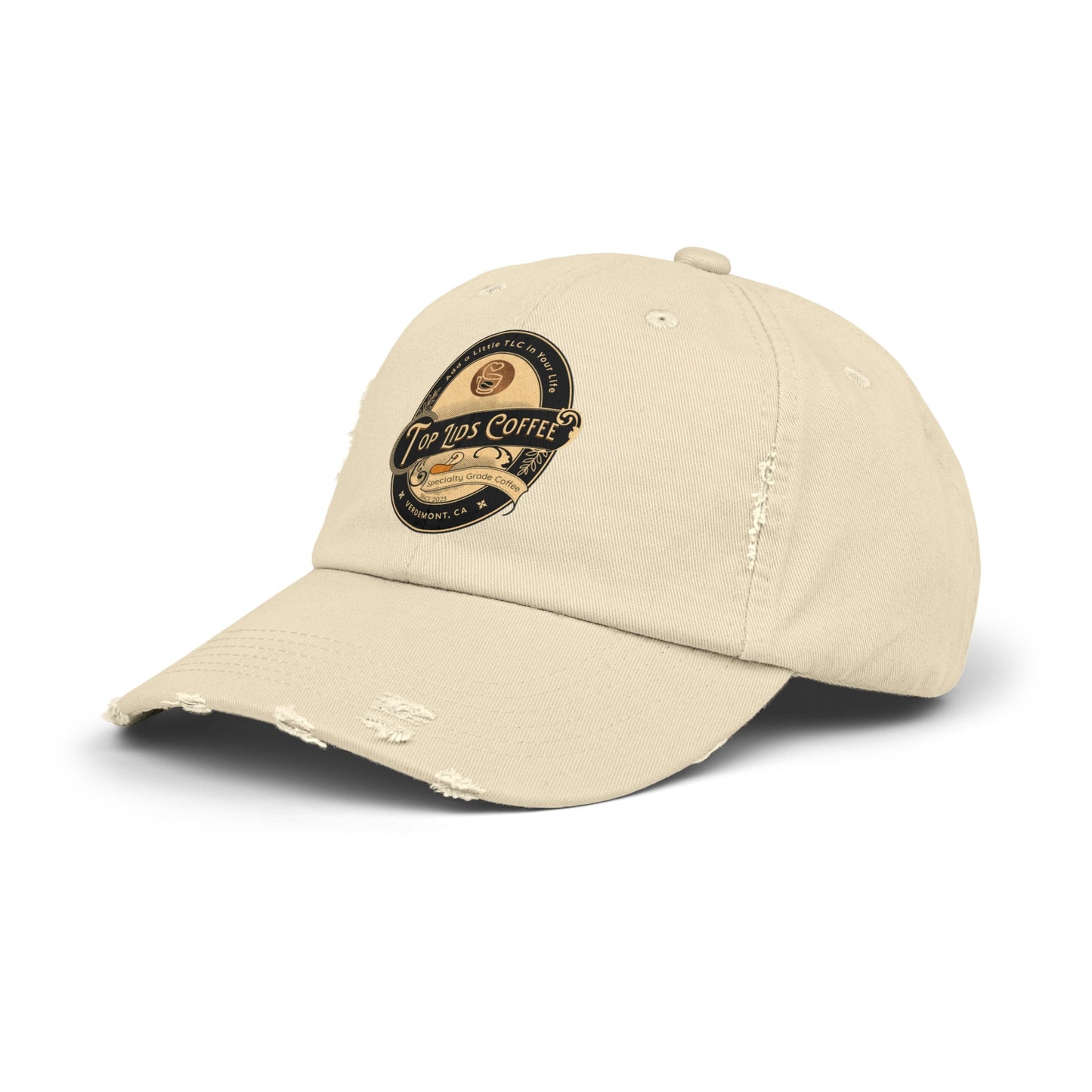 Unisex Distressed Cap - Oval Logo