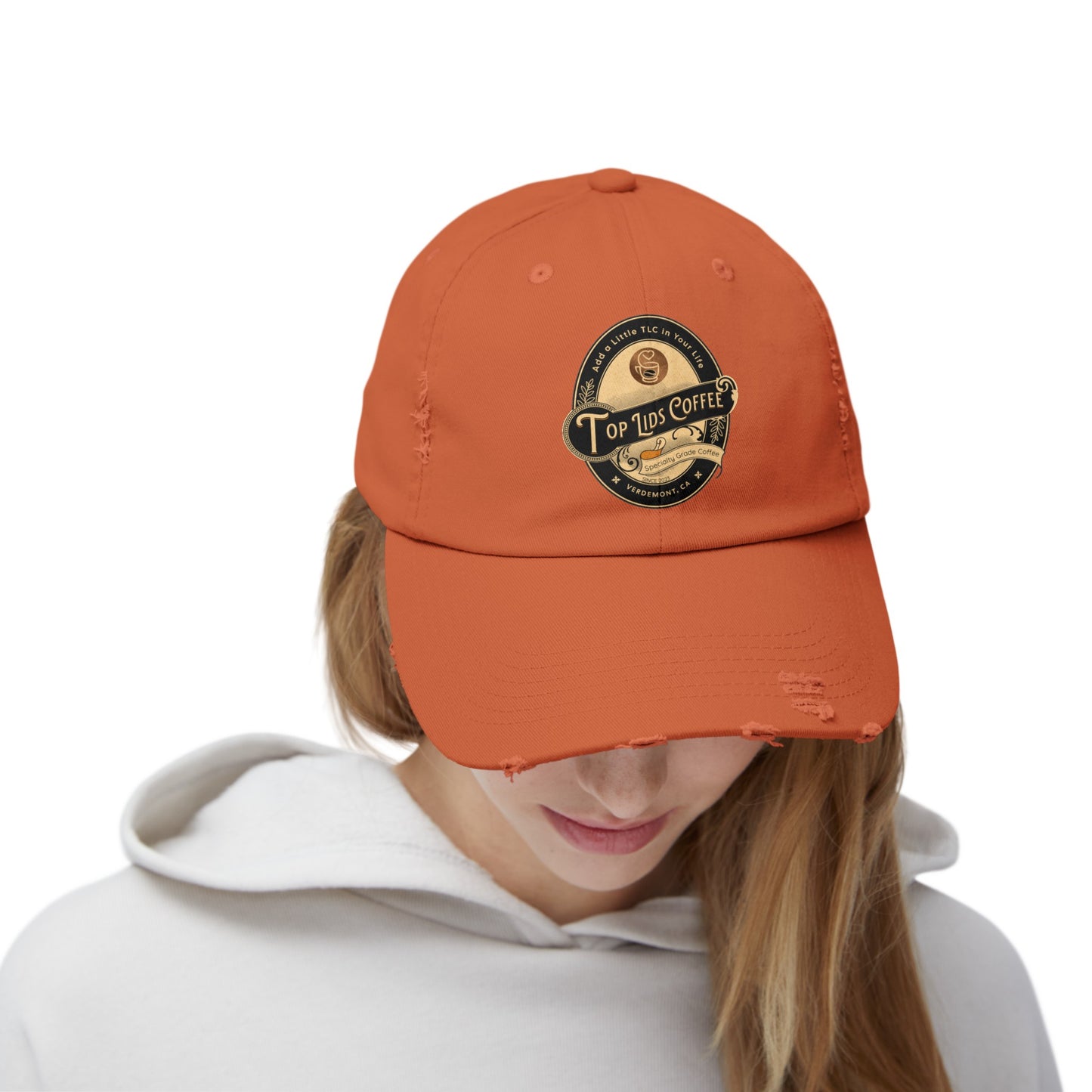 Unisex Distressed Cap - Oval Logo