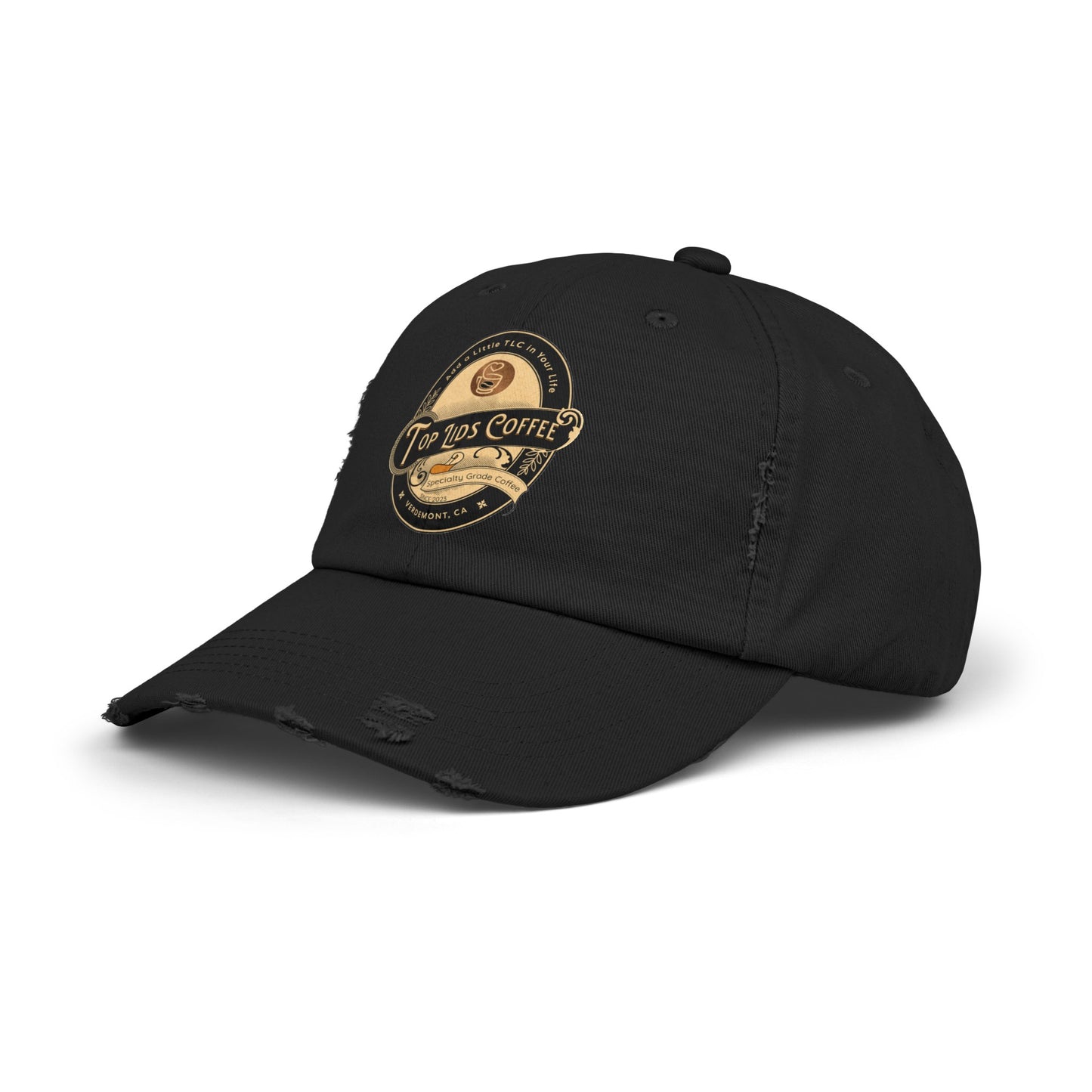 Unisex Distressed Cap - Oval Logo