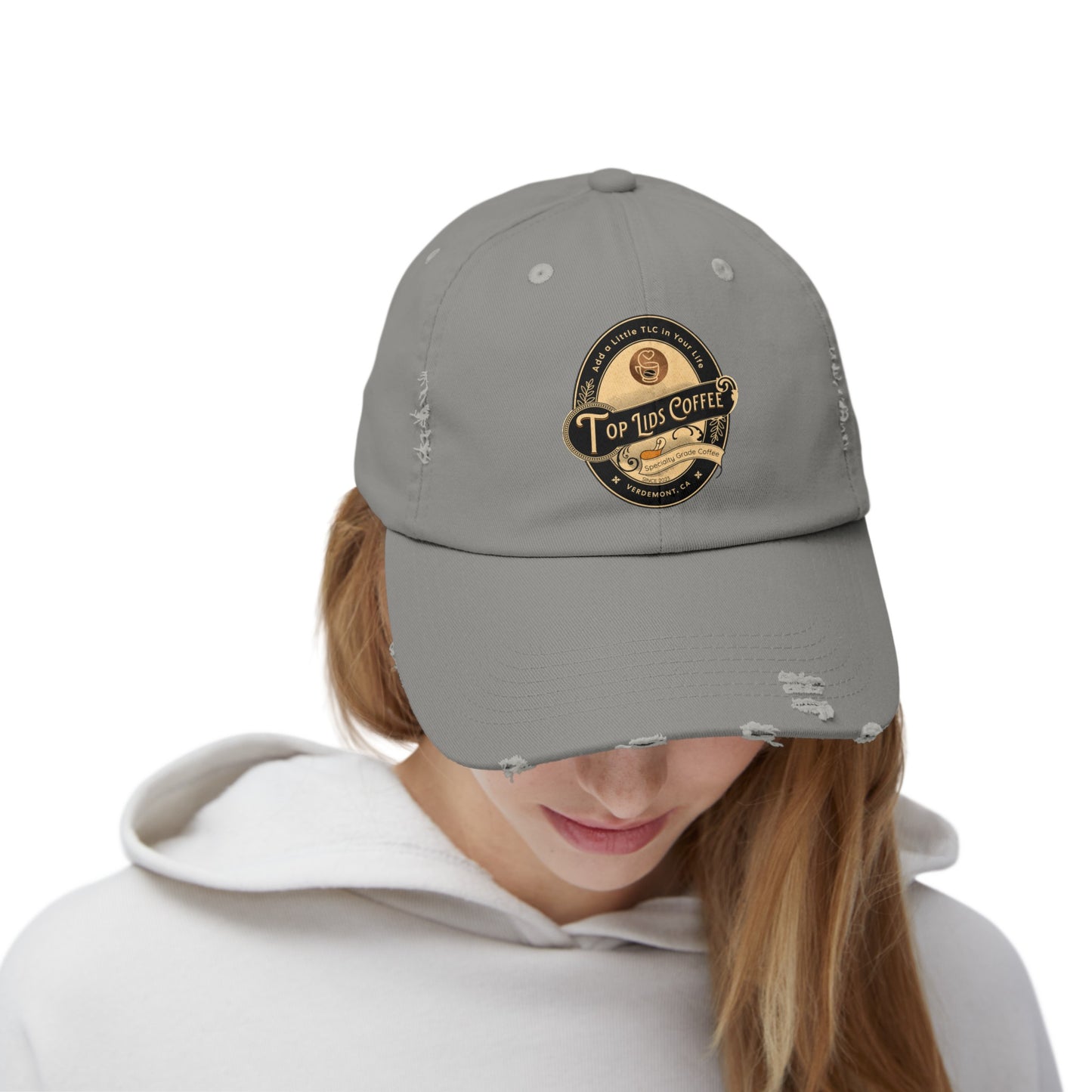 Unisex Distressed Cap - Oval Logo