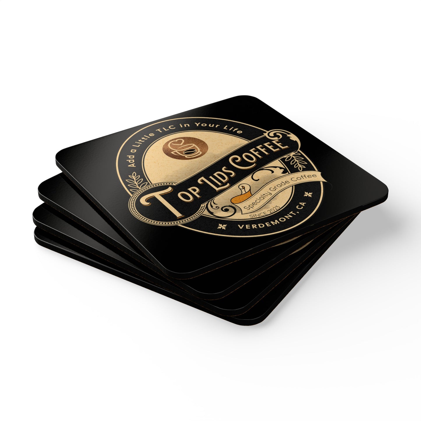 Corkwood Coaster Set - Oval Logo