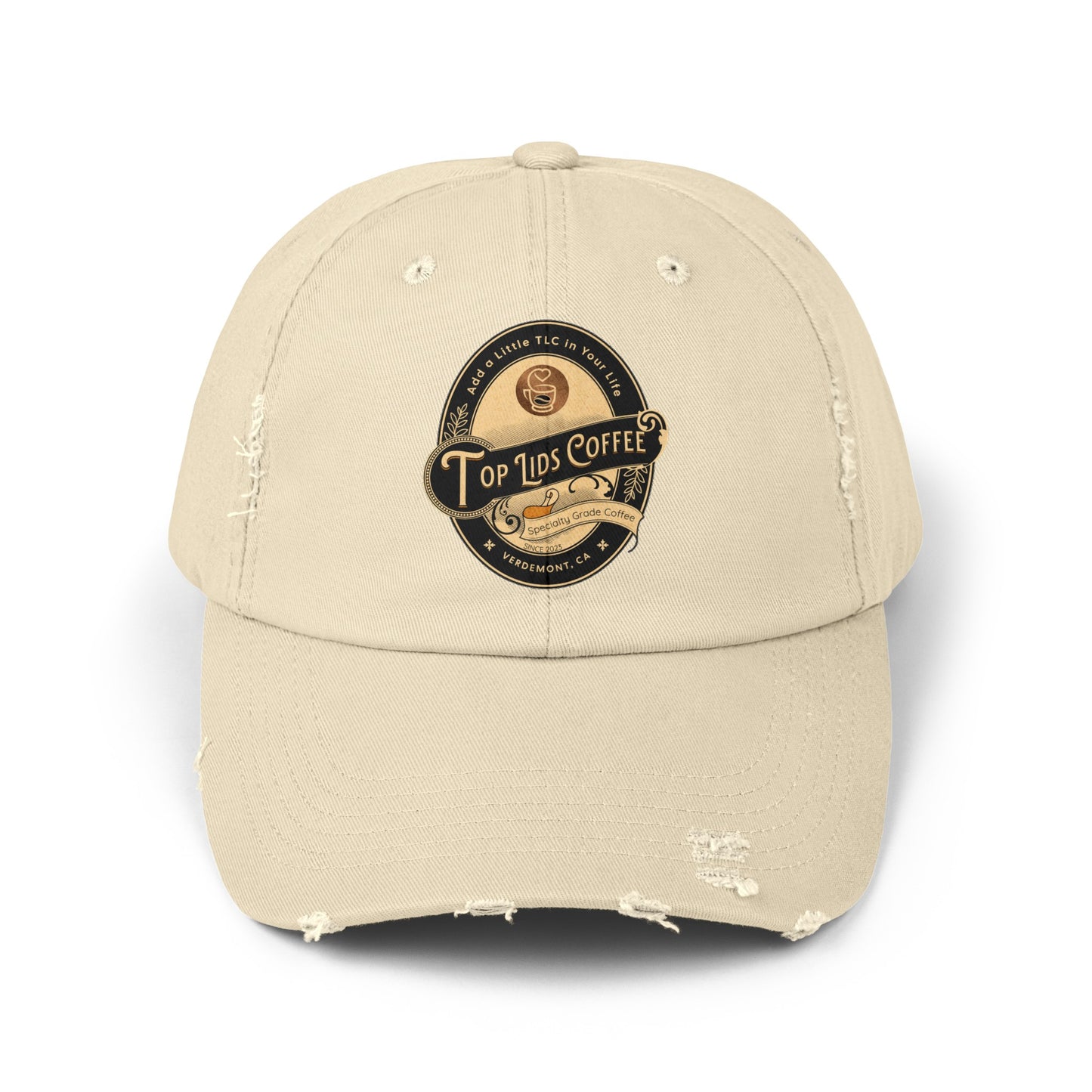 Unisex Distressed Cap - Oval Logo