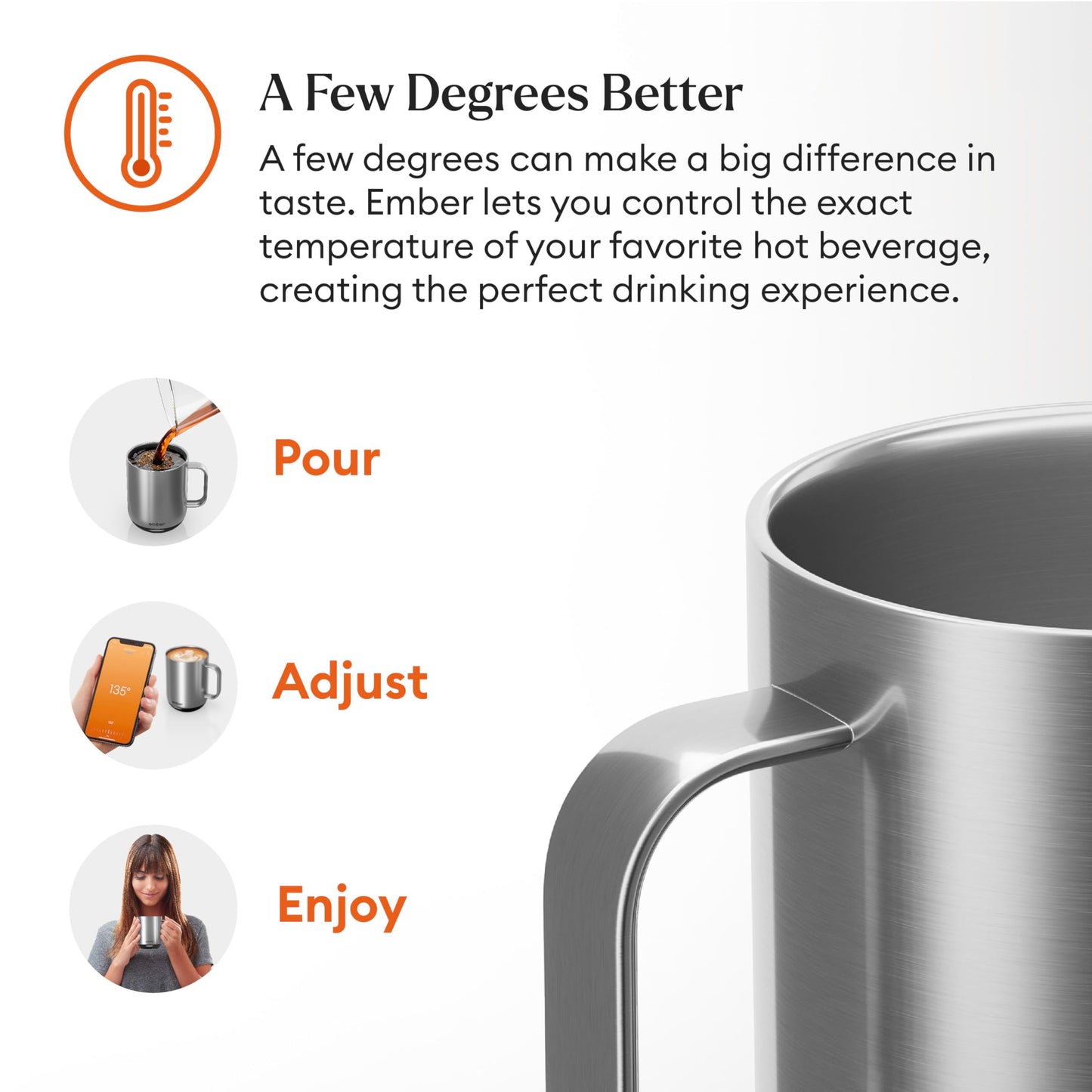 Ember Temperature Control Smart Mug 2, 14 Oz, App-Controlled Heated Coffee Mug