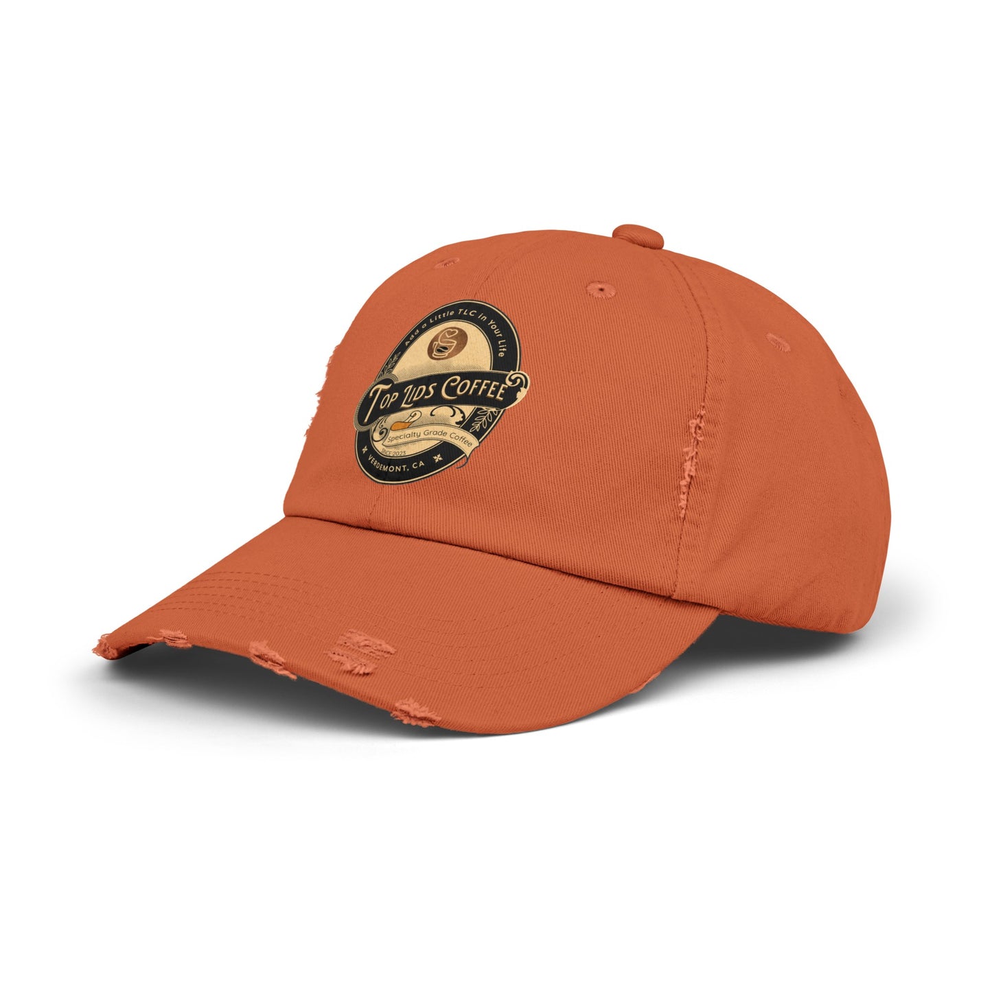 Unisex Distressed Cap - Oval Logo