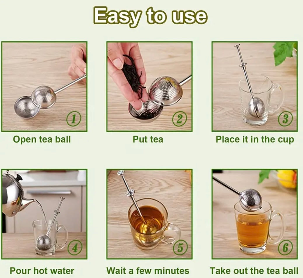 2pc Premium Stainless Steel Tea Infuser