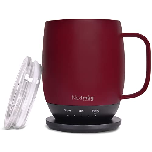 Nextmug - Temperature-Controlled, Self-Heating Coffee Mug - Black