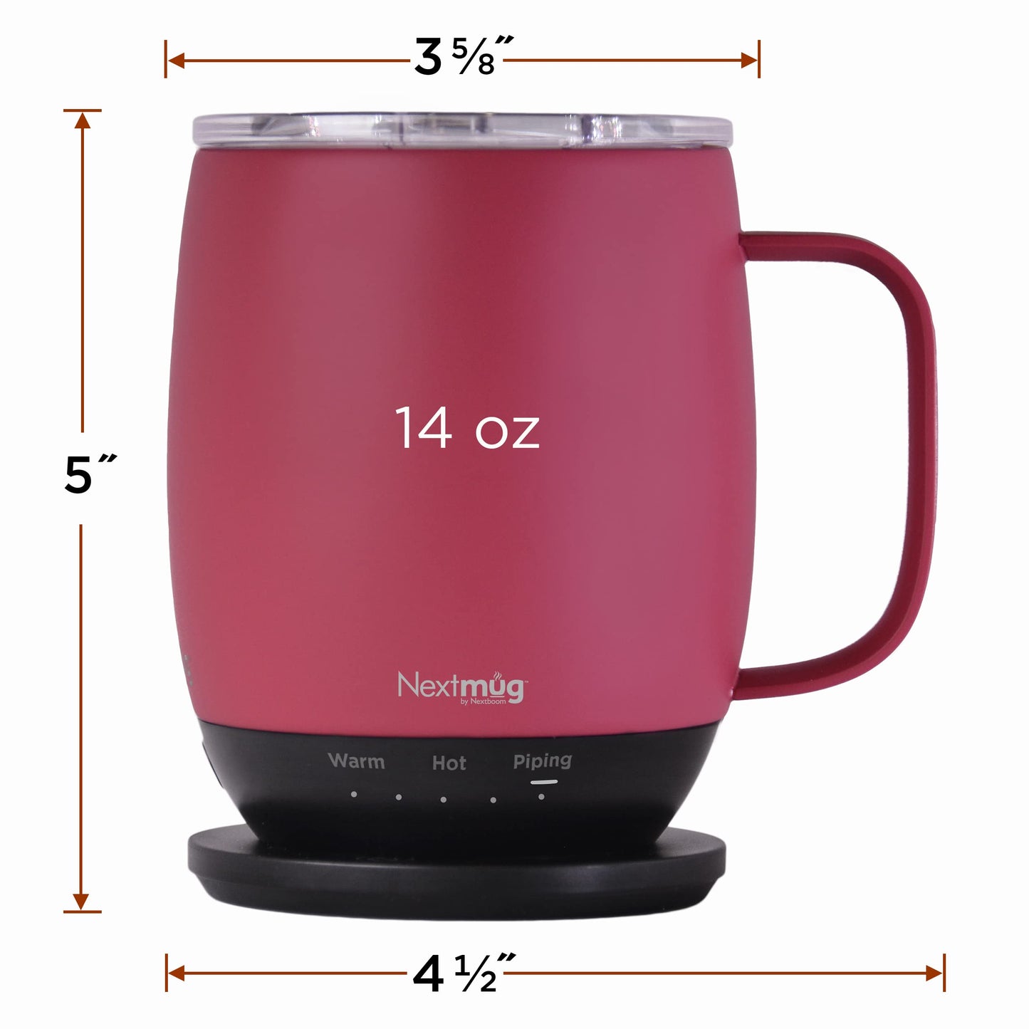 Nextmug - Temperature-Controlled, Self-Heating Coffee Mug - Black