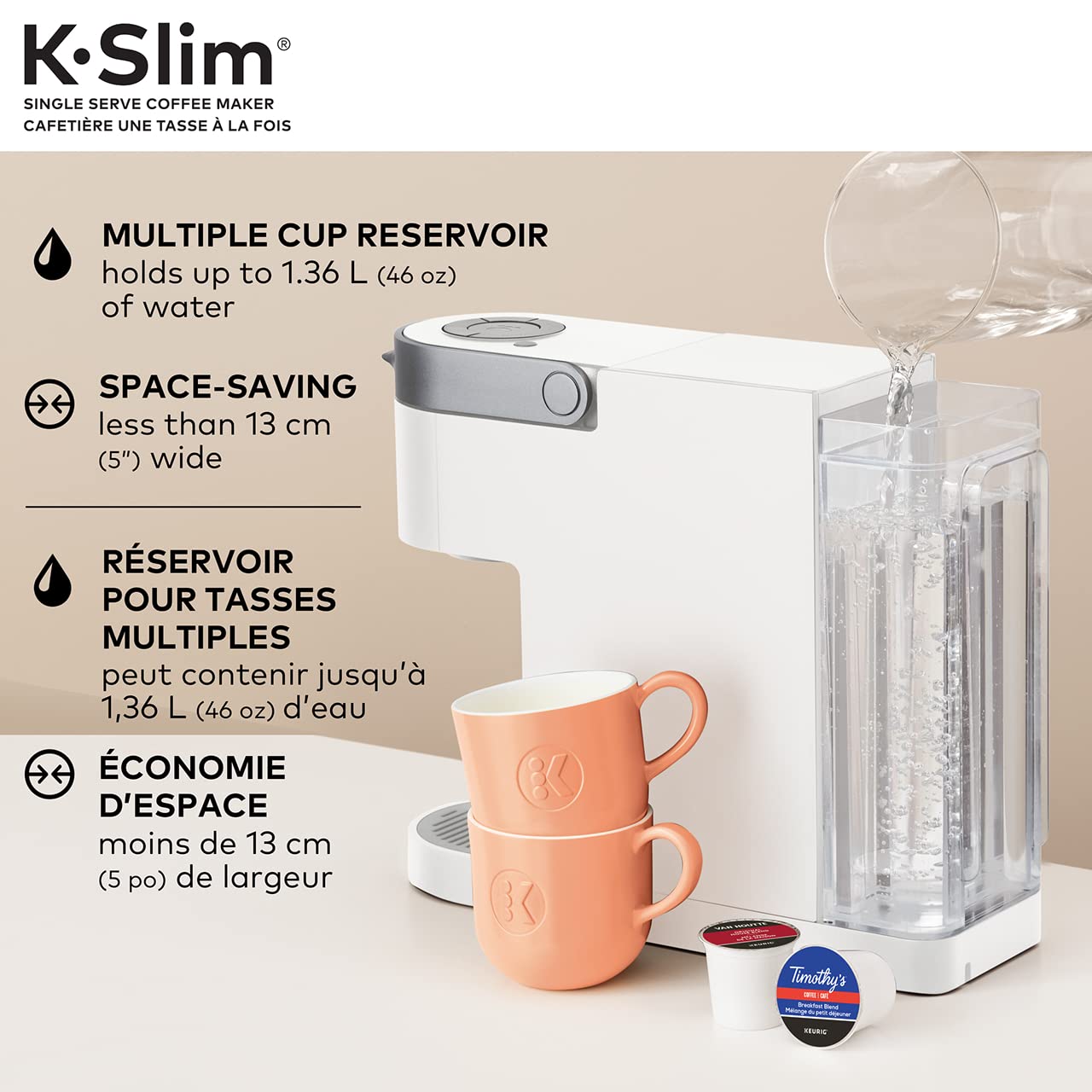 Keurig K-Slim Single Serve K-Cup Pod Coffee - Twilight Blue