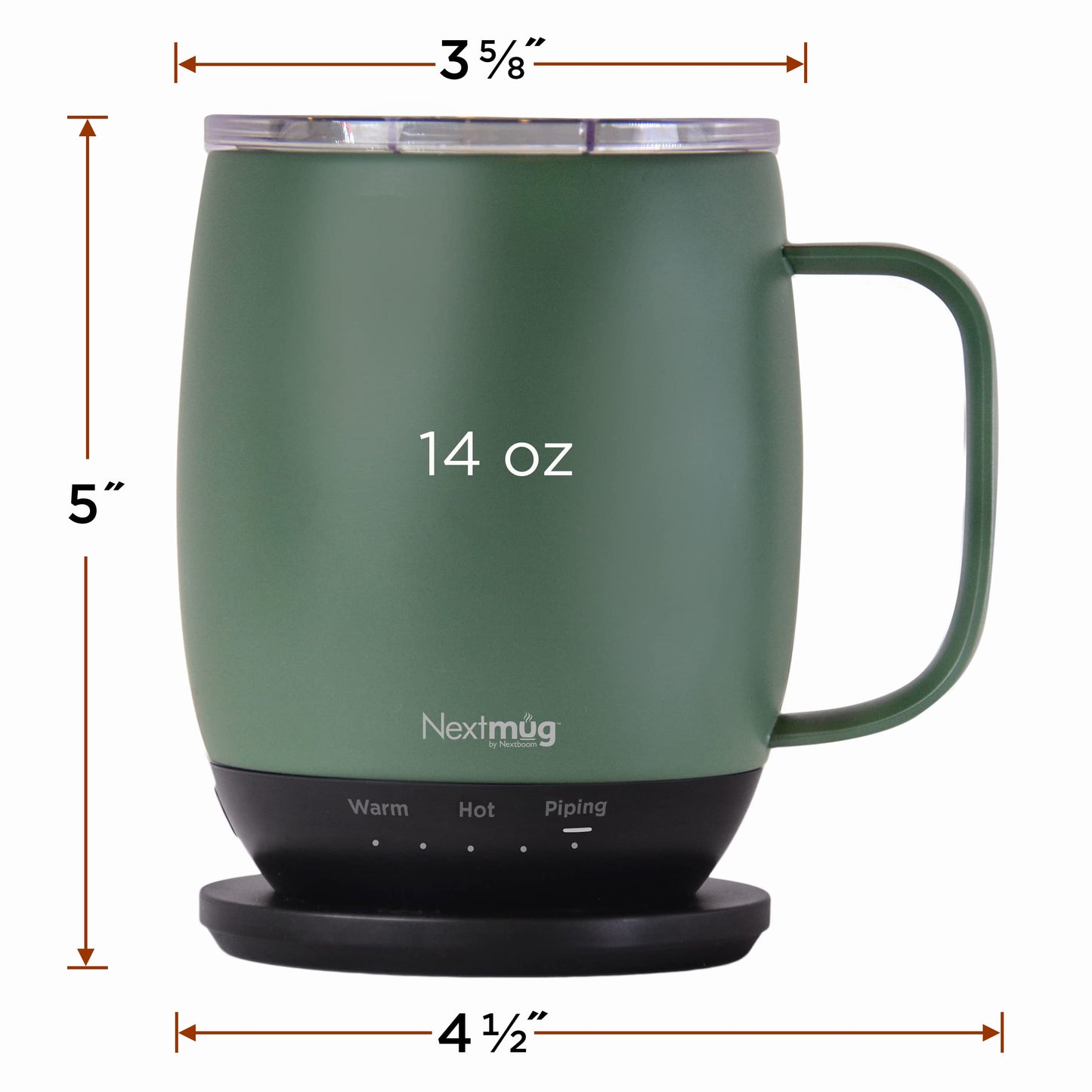 Nextmug - Temperature-Controlled, Self-Heating Coffee Mug - Black