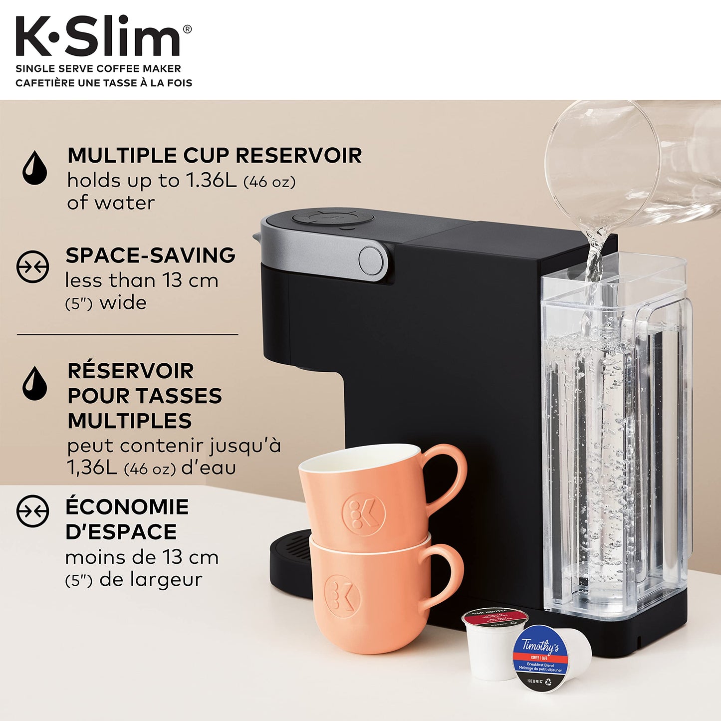 Keurig K-Slim Single Serve K-Cup Pod Coffee - Twilight Blue